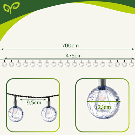 Solar garland 7m IP65 Gardlov 24008