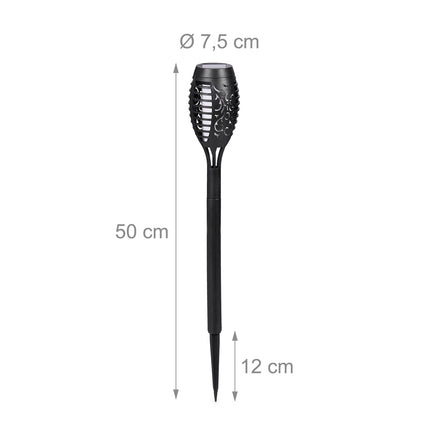 Solar lamps torches 6-pack