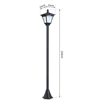 Solar Path Light with 10-lumen LED, black, 120cm
