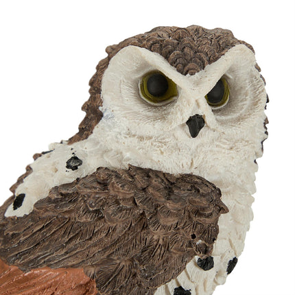 Solar owl with woodpecker