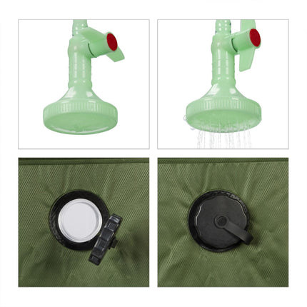 Solar powered camping shower 20 litres