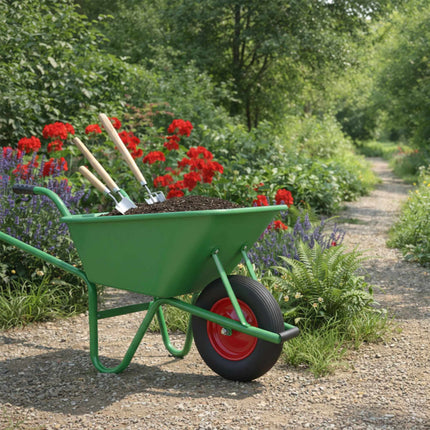 Solid Rubber Wheelbarrow Wheel, Puncture-Proof, 4.00-8