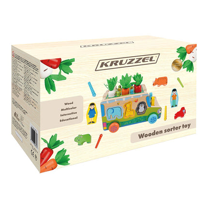 Sorter - wooden car Kruzzel 26250