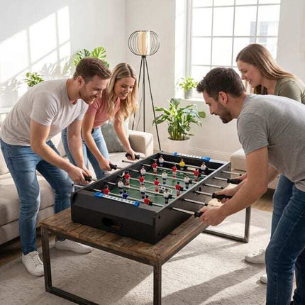 Space-Saving Foosball Table, Foldable, Black, 33x36x109 cm
