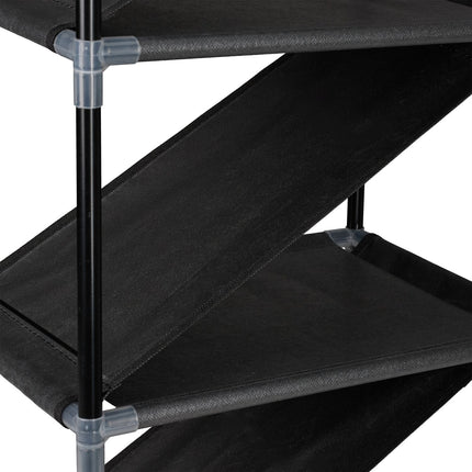 Space-Saving Shoe Rack for 11 Pairs, Slanted Shelves