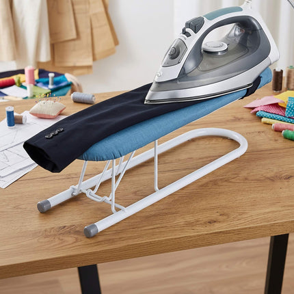 Space-Saving Sleeve Ironing Board, Blue/White