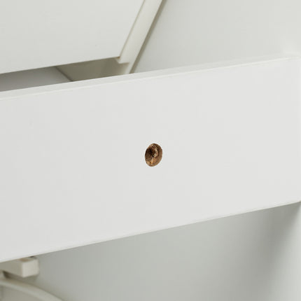 Space-Saving White Shoe Cabinet with Adjustable Shelves