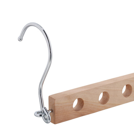 Space-saving wooden hanger set of 5
