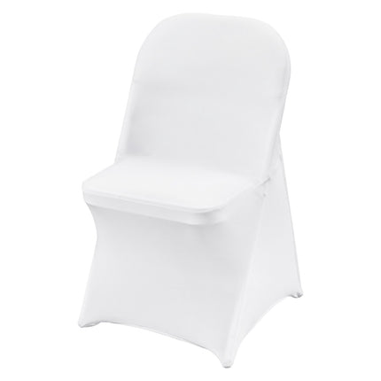 Spandex Folding Chair Covers, Washable, 100-Pack White