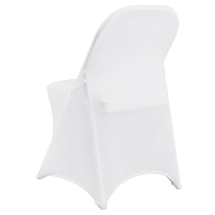 Spandex Folding Chair Covers, Washable, 100-Pack White