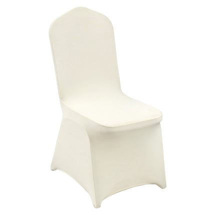Spandex Folding Chair Covers, Washable, 30-Pack Ivory White