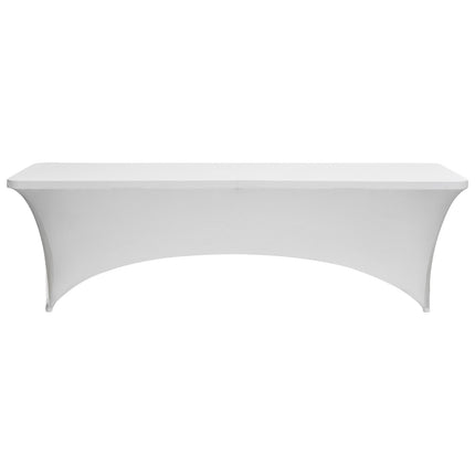 Spandex Tablecloths 6-Pack, 8 ft Rectangular, White