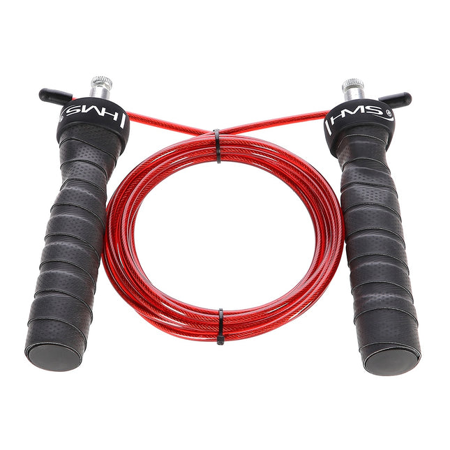 Springtouw, verstelbare lengte, zwart/rood