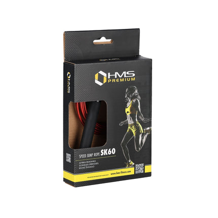 Speed Jump Rope, Black/Red, Adjustable Length