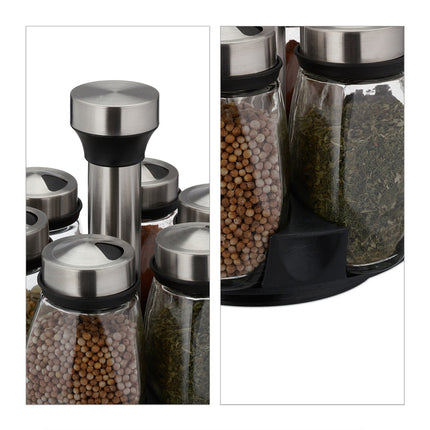 Spice carousel with 6 glasses