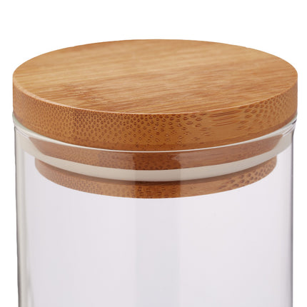 Spice container with tray in bamboo