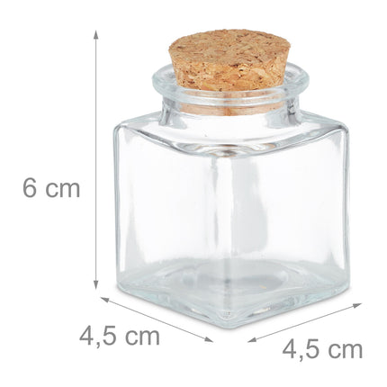 Spice jar set with cork lid