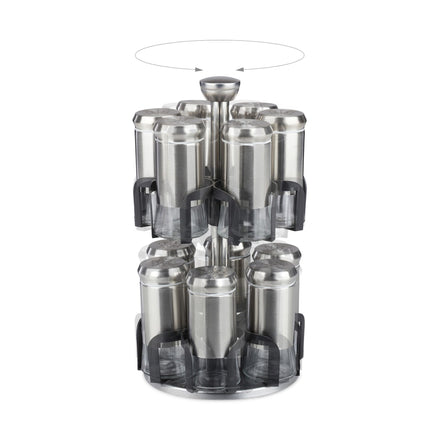 Spice rack with 12 glass jars