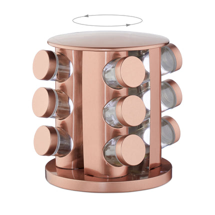 Spice rack with 12 pcs. glass jars