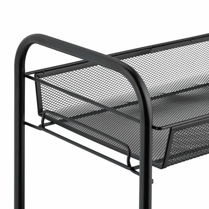 Spice rack with 2 metal shelves