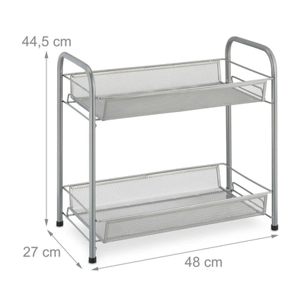 Spice shelf with 2 metal shelves