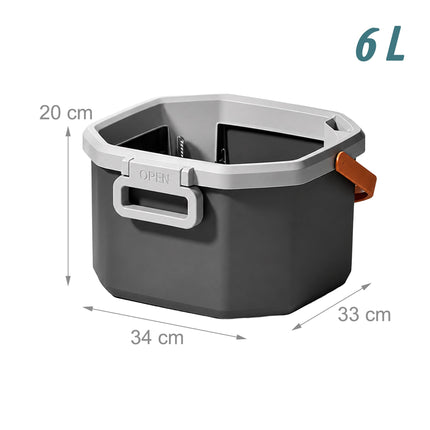 Spin Mop with Dual Water Tanks, Stainless Steel Handle