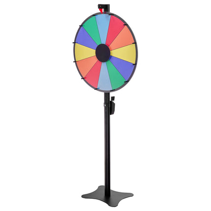 Spinning Prize Wheel 24 Inch, 12 Slots, Adjustable Stand