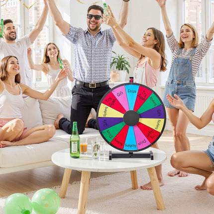 Spinning Prize Wheel, 24-Inch, 14 Slots, Dry Erase Stand
