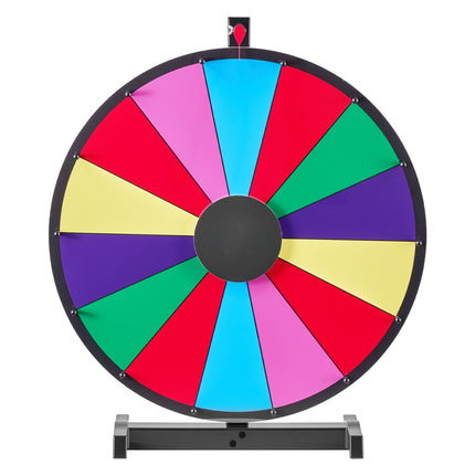 Spinning Prize Wheel, 24-Inch, 14 Slots, Dry Erase Stand