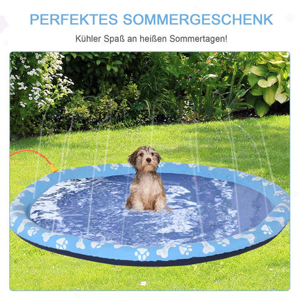 Dog Splash Sprinkler Pad, 170cm Anti-Slip PVC Mat