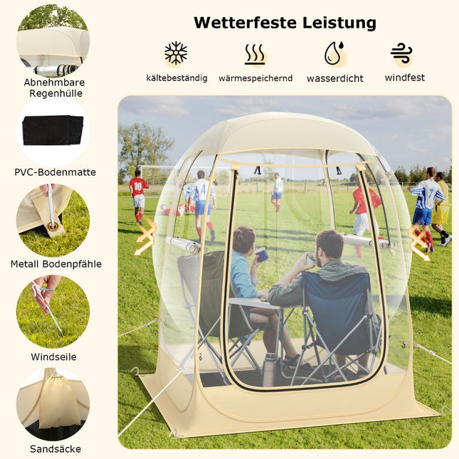 Sports tent for 1-2 people pop-up tent with weatherproof canopy portable &amp; foldable outdoor bubble tent small