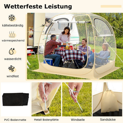 Sports tent for 5-6 people pop-up tent with weatherproof canopy portable &amp; foldable outdoor bubble tent large