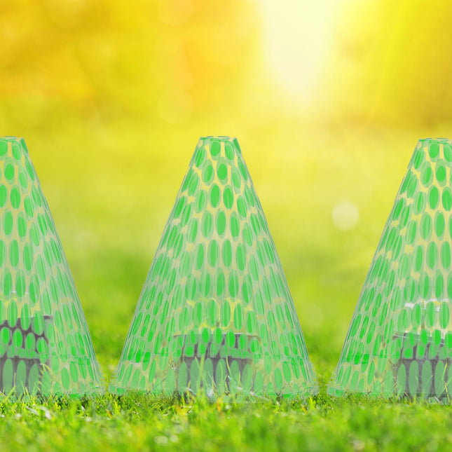 Gevlekte groene plantenkegel in een set van 24