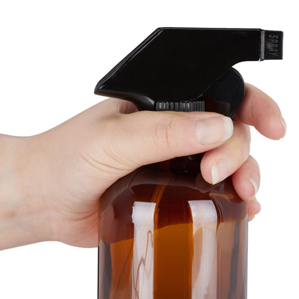Spray bottle glass brown, set of 2