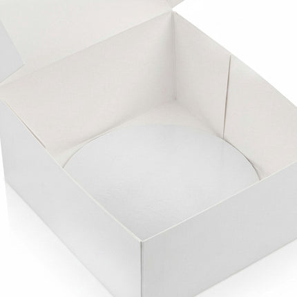 Square Cake Boxes With Lids And Boards, Food-Safe Cardboard