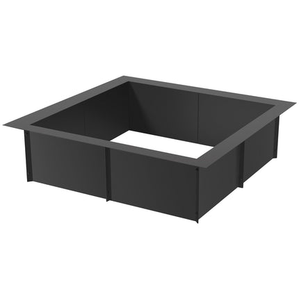 Square Fire Pit Ring Insert, 42x42 in, Carbon Steel