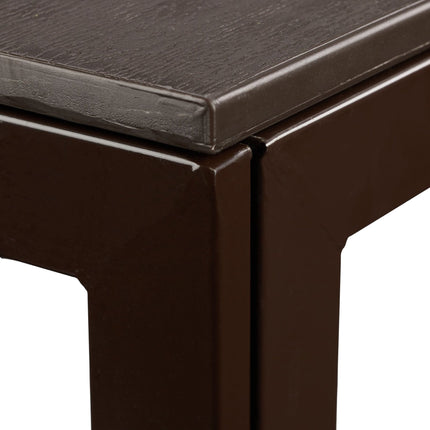 Square Garden Table with Wood Effect