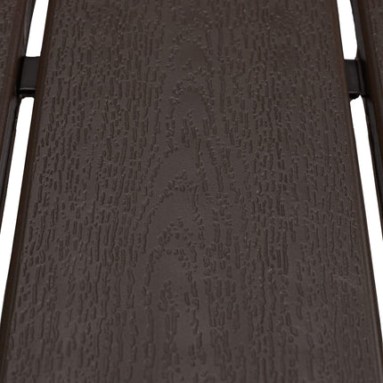 Square Garden Table with Wood Effect
