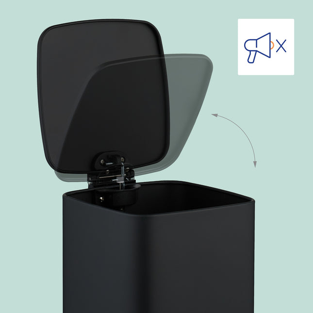 Square Pedal Bin 6L with Soft-Close Lid