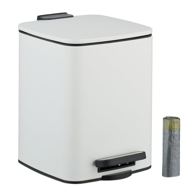 Square Pedal Bin 6L with Soft-Close Lid