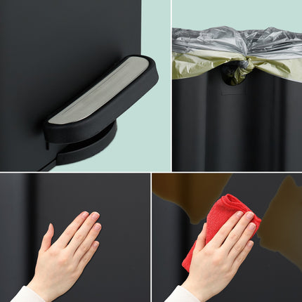 Square Pedal Bin 8L with Soft-Close Lid