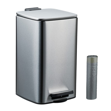Square Pedal Bin 8L with Soft-Close Lid