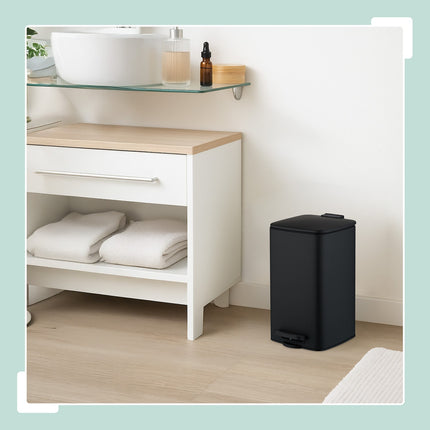 Square Pedal Bin 8L with Soft-Close Lid