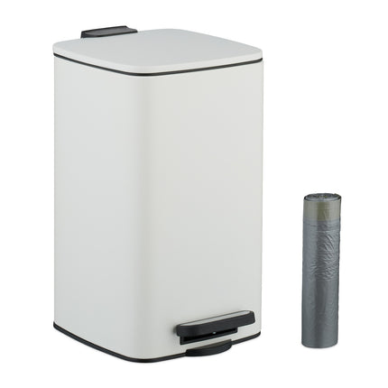 Square Pedal Bin 8L with Soft-Close Lid and Liners