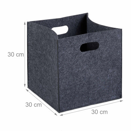 Square basket in felt