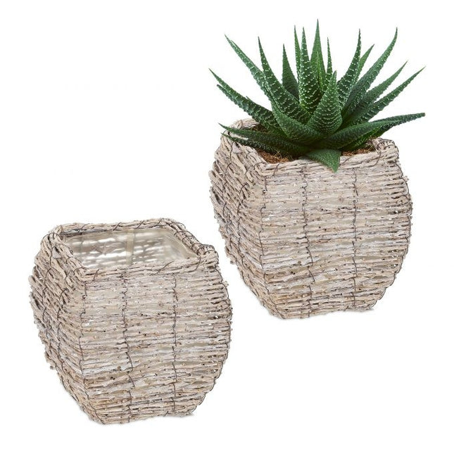 Square flower pot - set of 2