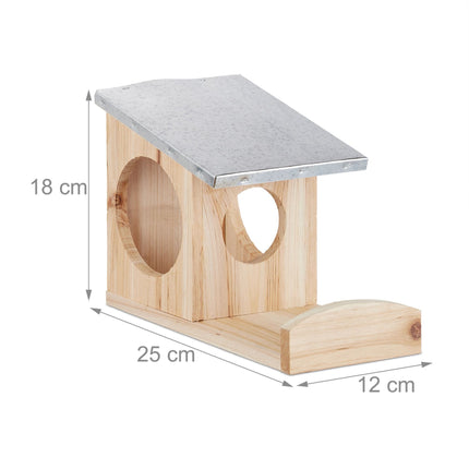 Squirrel feeder Metal roof