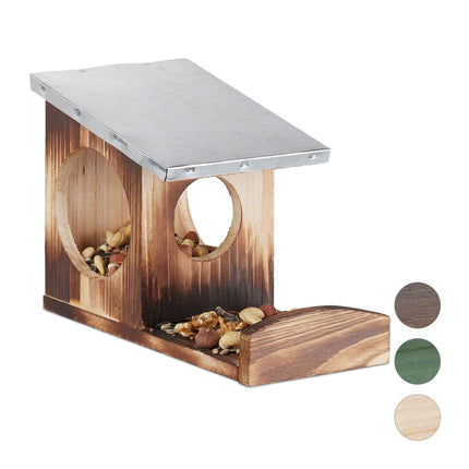 Squirrel feeder Metal roof