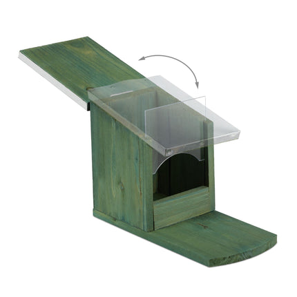 Squirrel feeder Metal roof