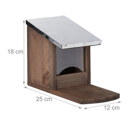 Squirrel feeder Metal roof